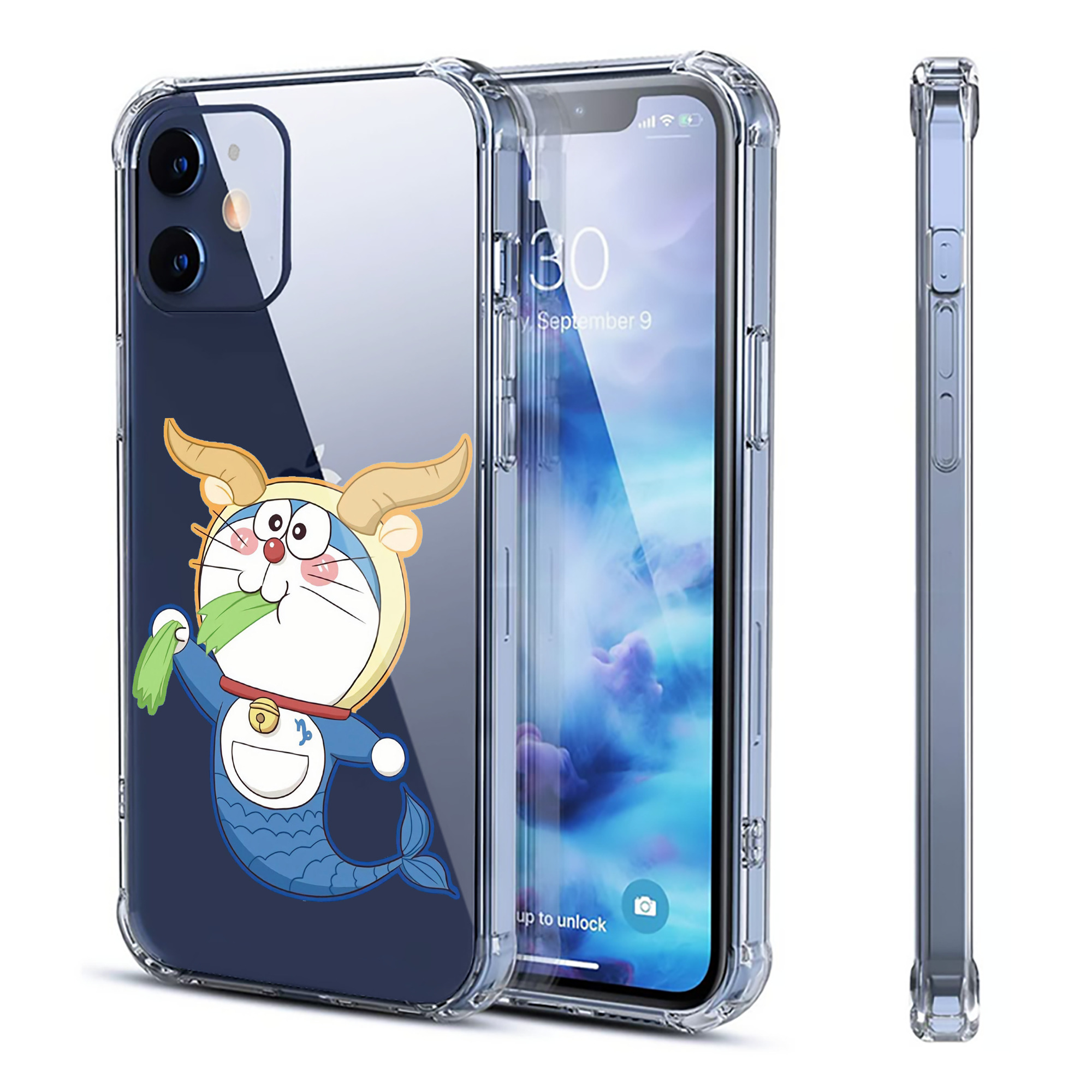 （画像用） ドラえもん Doraemon 【iPhone 12シリーズ対応】透明スマホケース（クリアソフトケース）